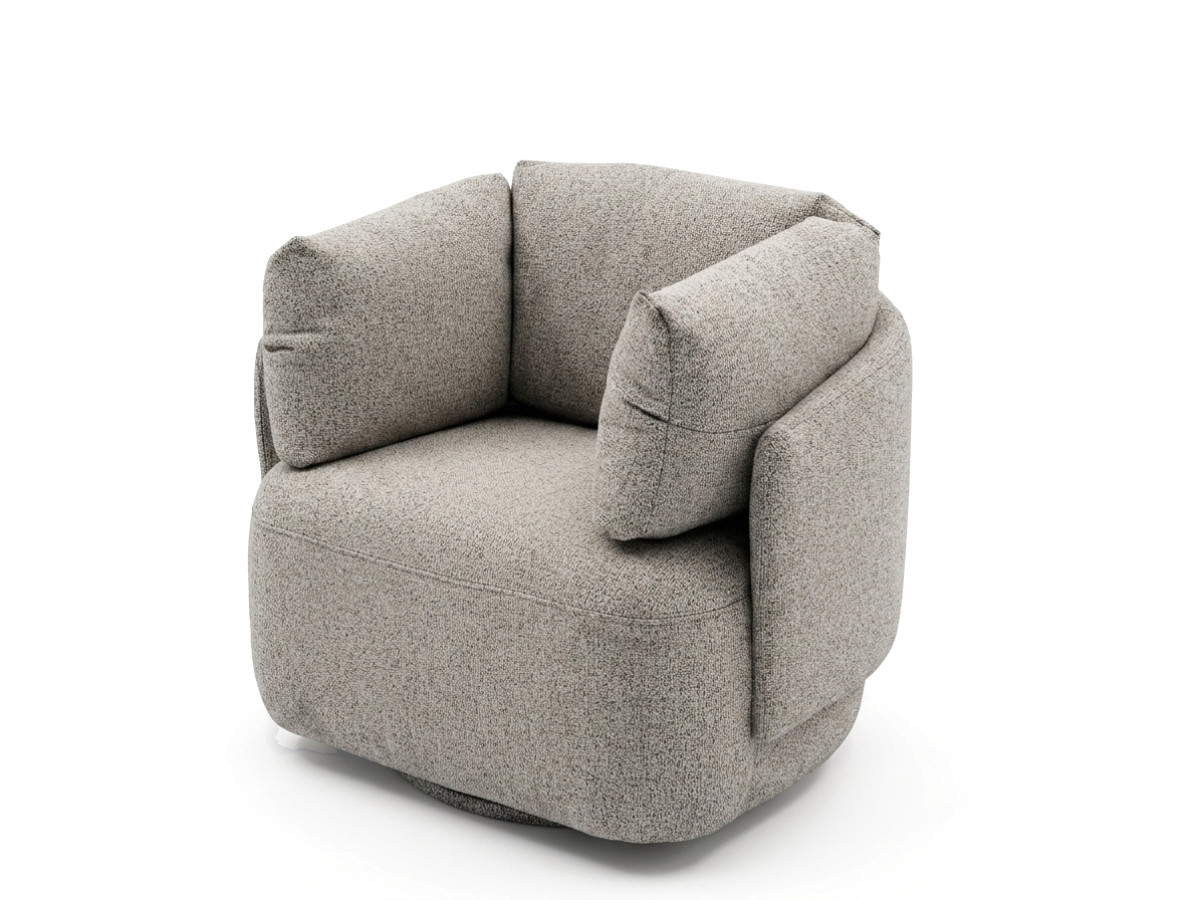 Fauteuil pivotant MARIO tissu chiné