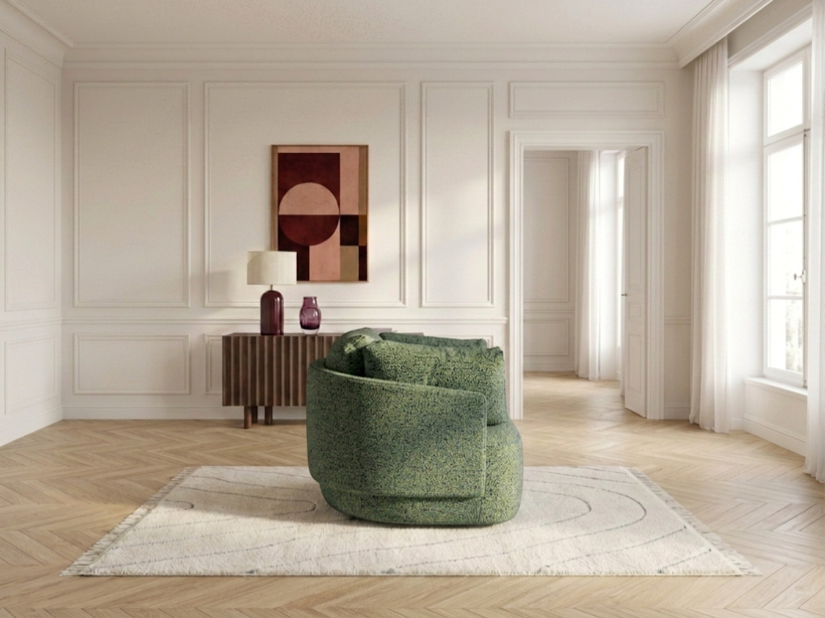 Draaifauteuil MARIO van gemêleerde stof