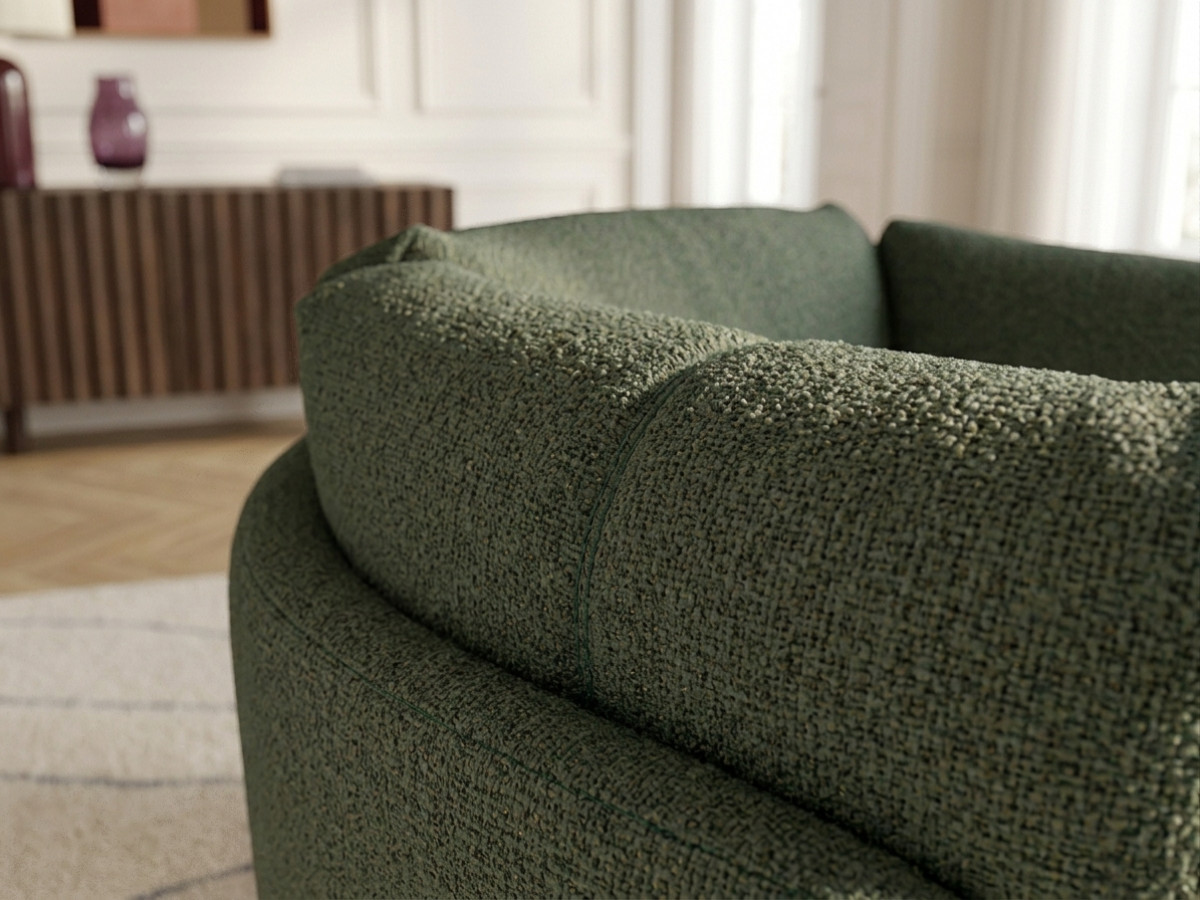 Fauteuil pivotant MARIO chiné vert — vue 6