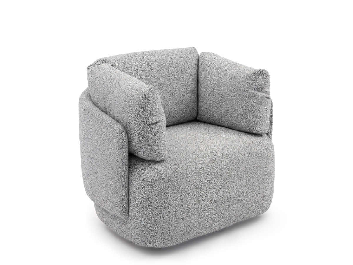 Draaifauteuil MARIO van gemêleerde stof