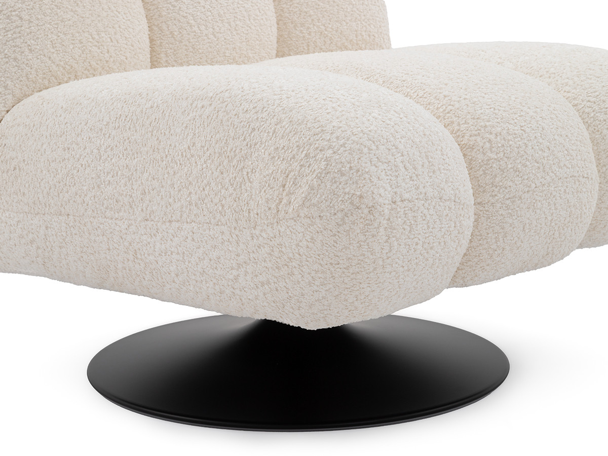 Fauteuil pivotant JANISSAIRE tissu bouclette