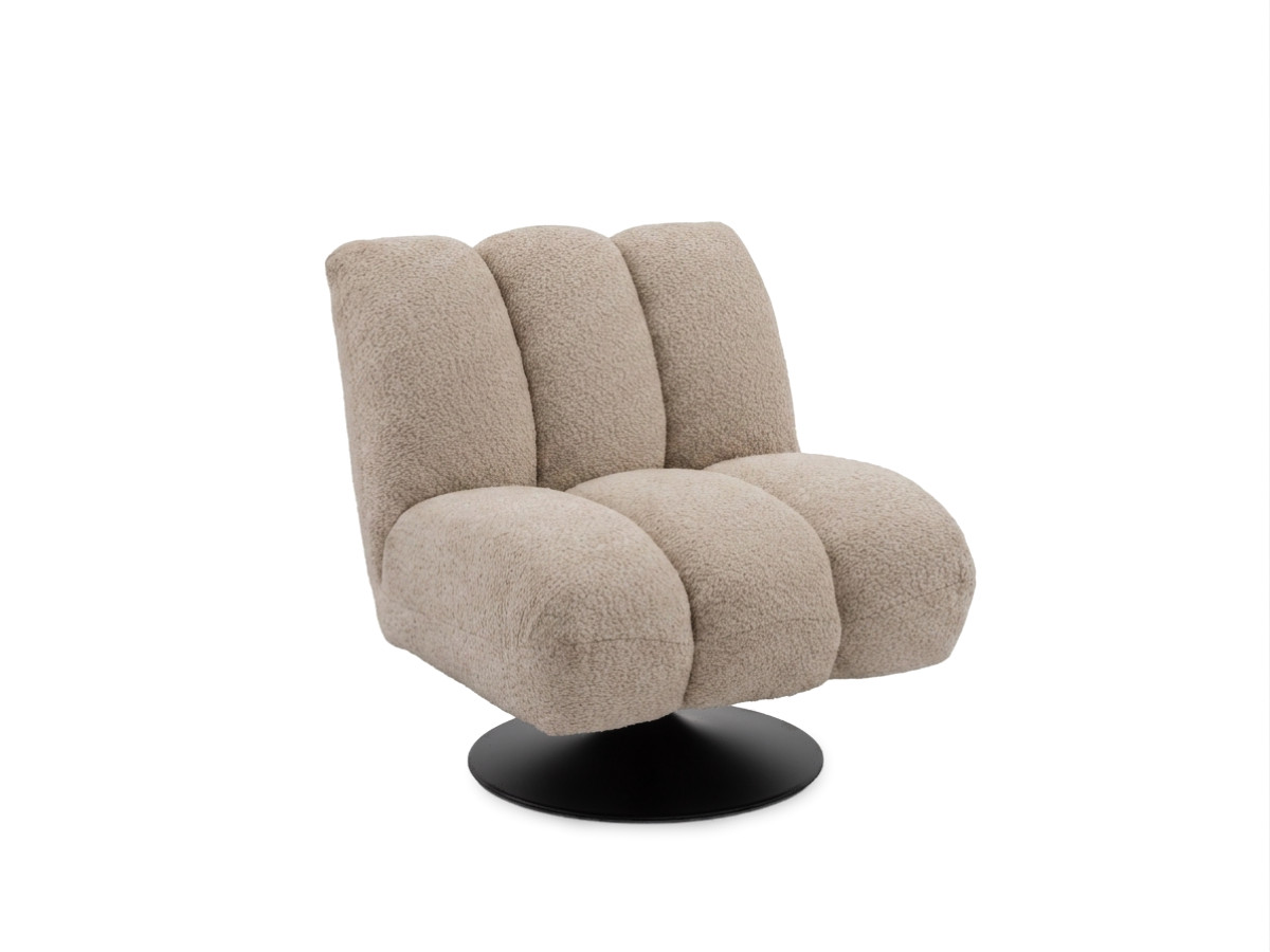 Draaifauteuil JANISSAIRE van boucléstof
