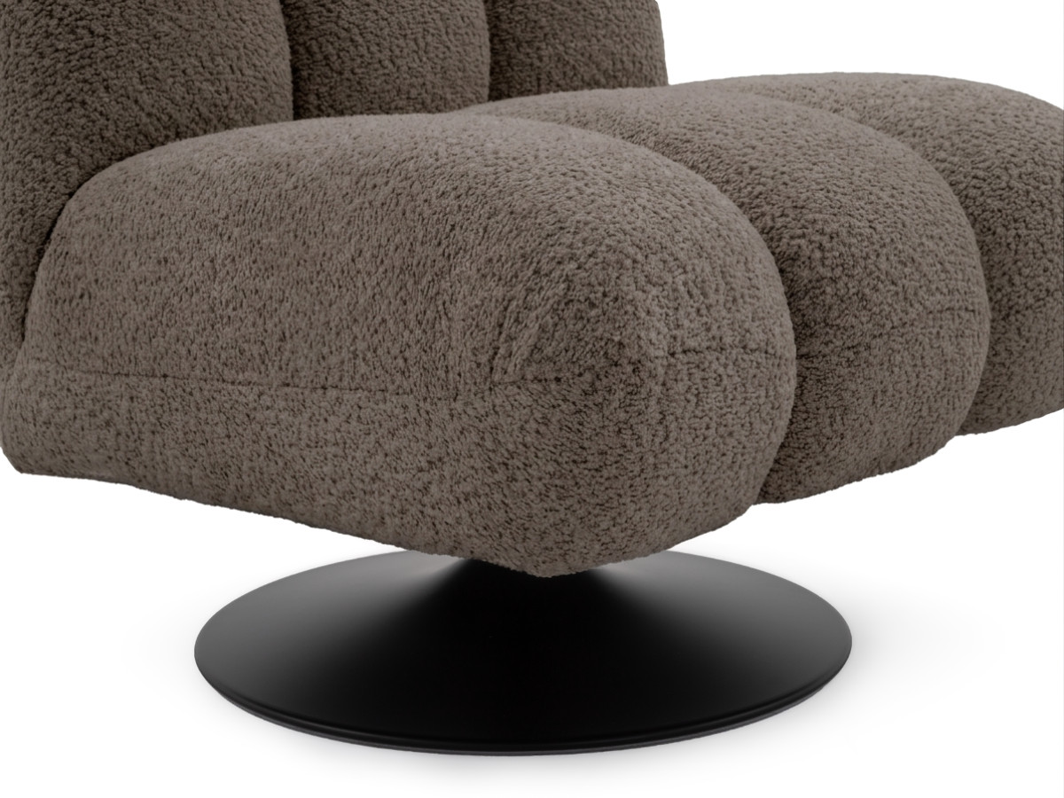 Draaifauteuil JANISSAIRE van boucléstof