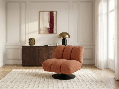 Fauteuil pivotant JANISSAIRE tissu bouclette