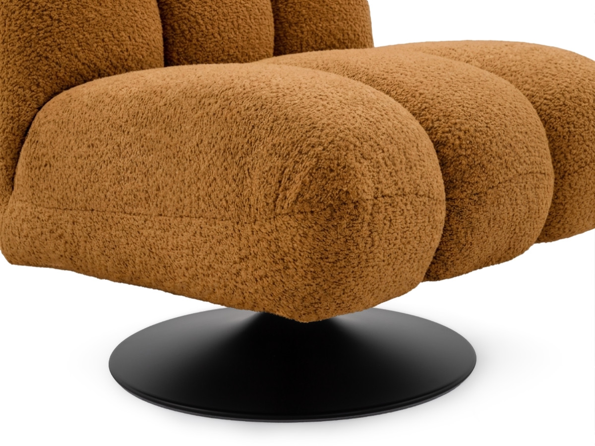 Draaifauteuil JANISSAIRE van boucléstof