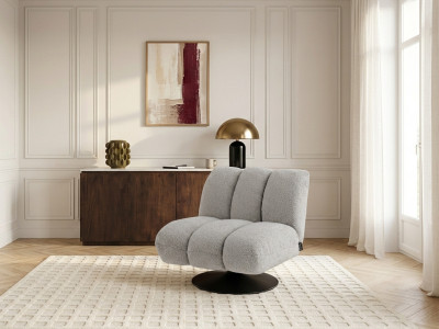 Fauteuil pivotant JANISSAIRE tissu bouclette