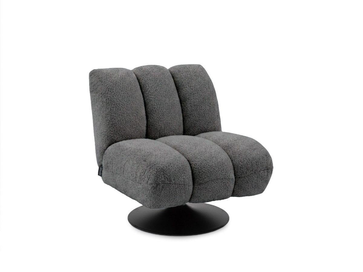 Fauteuil pivotant JANISSAIRE tissu bouclette