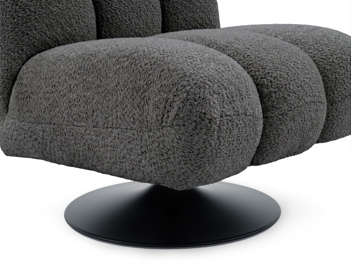 Fauteuil pivotant JANISSAIRE tissu bouclette