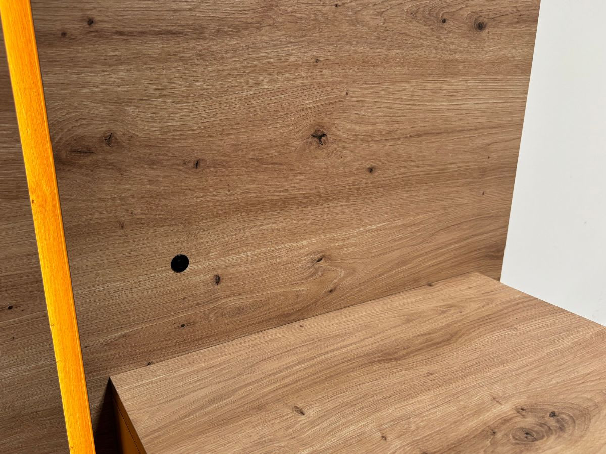Opbergbed met leds RIAD en geïntegreerde nachtkastjes