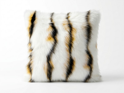 Coussin fausse fourrure motif zèbre MINDY