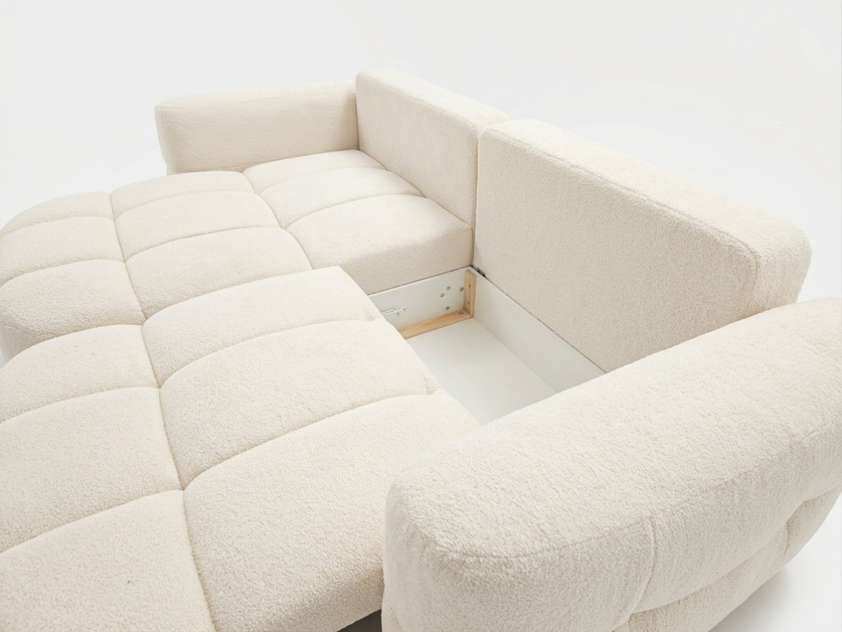 Canapé d'angle réversible MADISON tissu texturé
