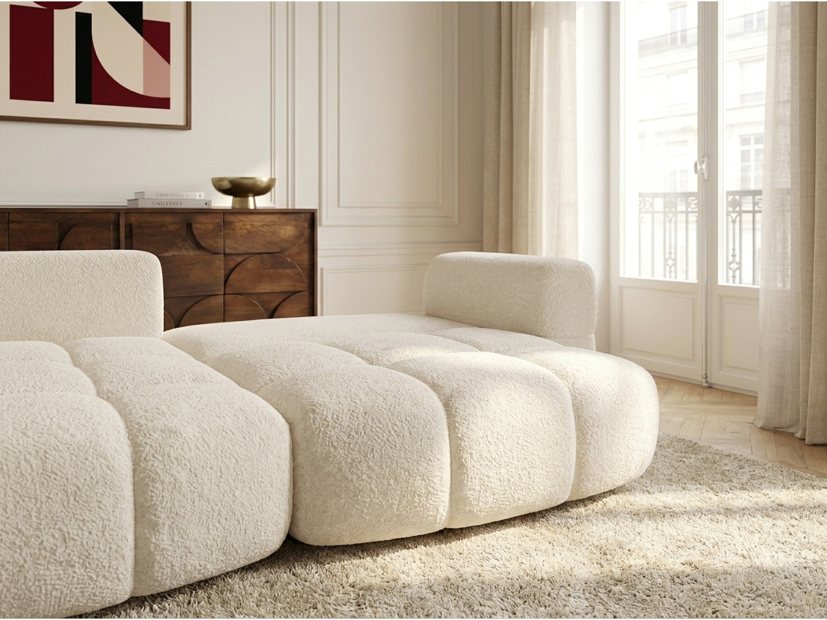 Canapé d'angle réversible MADISON tissu texturé