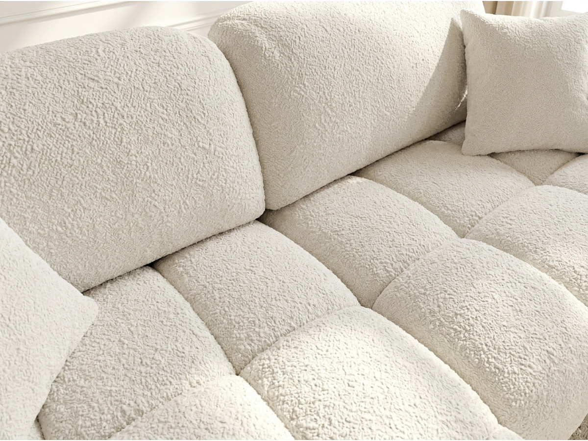 Canapé d'angle réversible MADISON tissu texturé