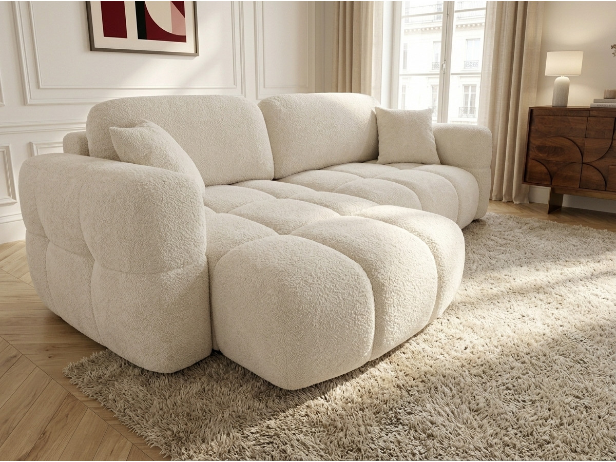 Canapé d'angle réversible MADISON tissu texturé