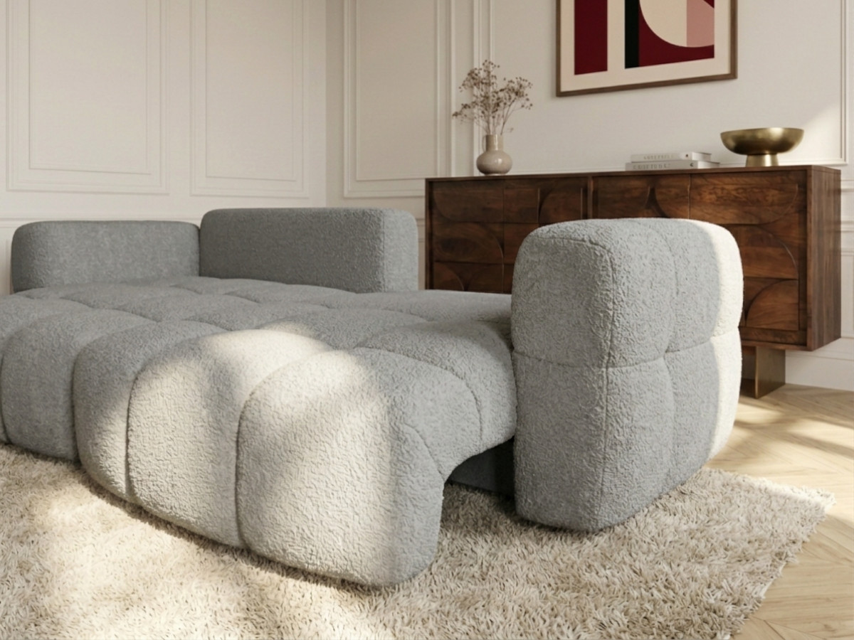 Canapé d'angle réversible MADISON tissu texturé