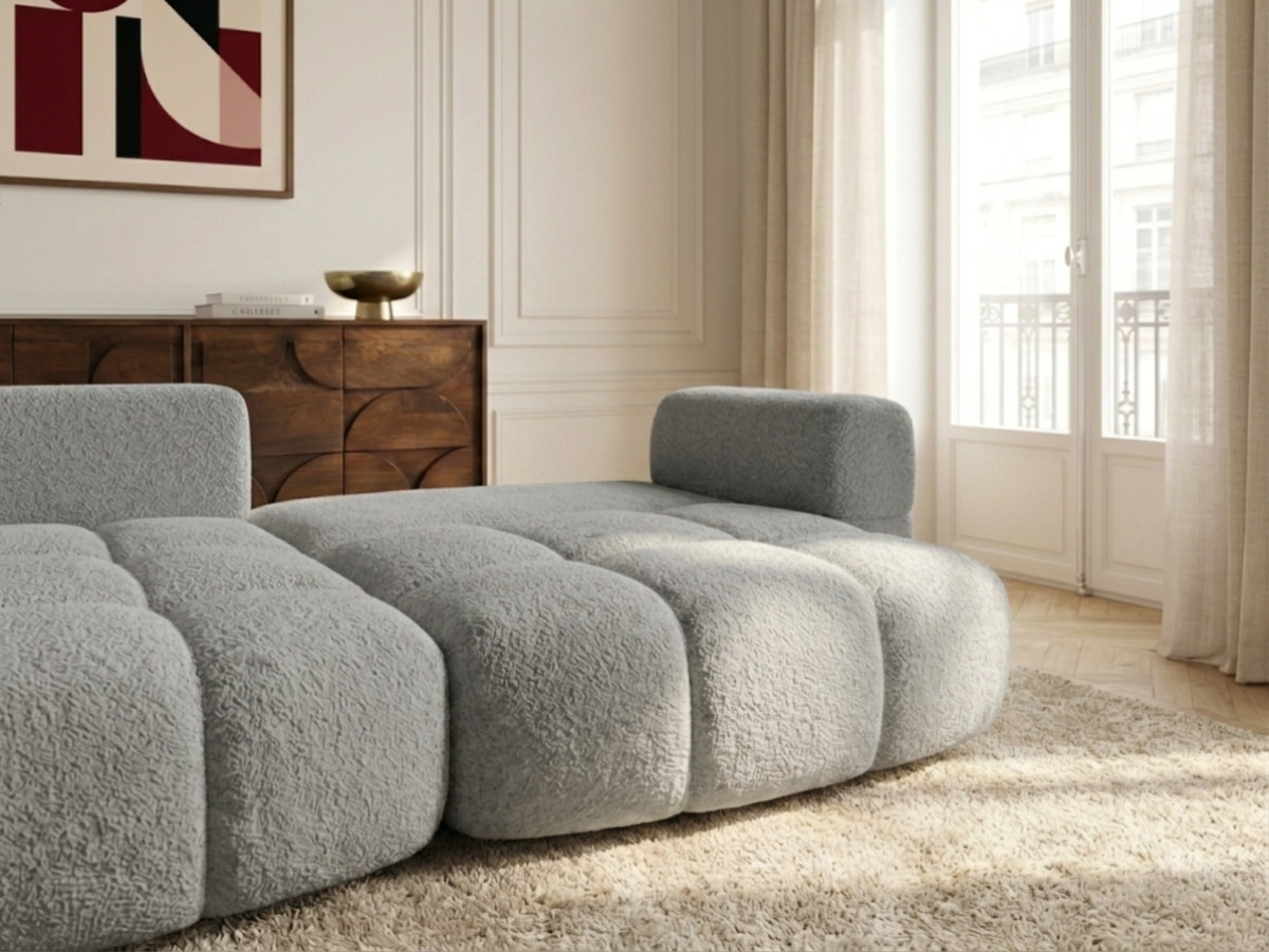 Canapé d'angle réversible MADISON tissu texturé