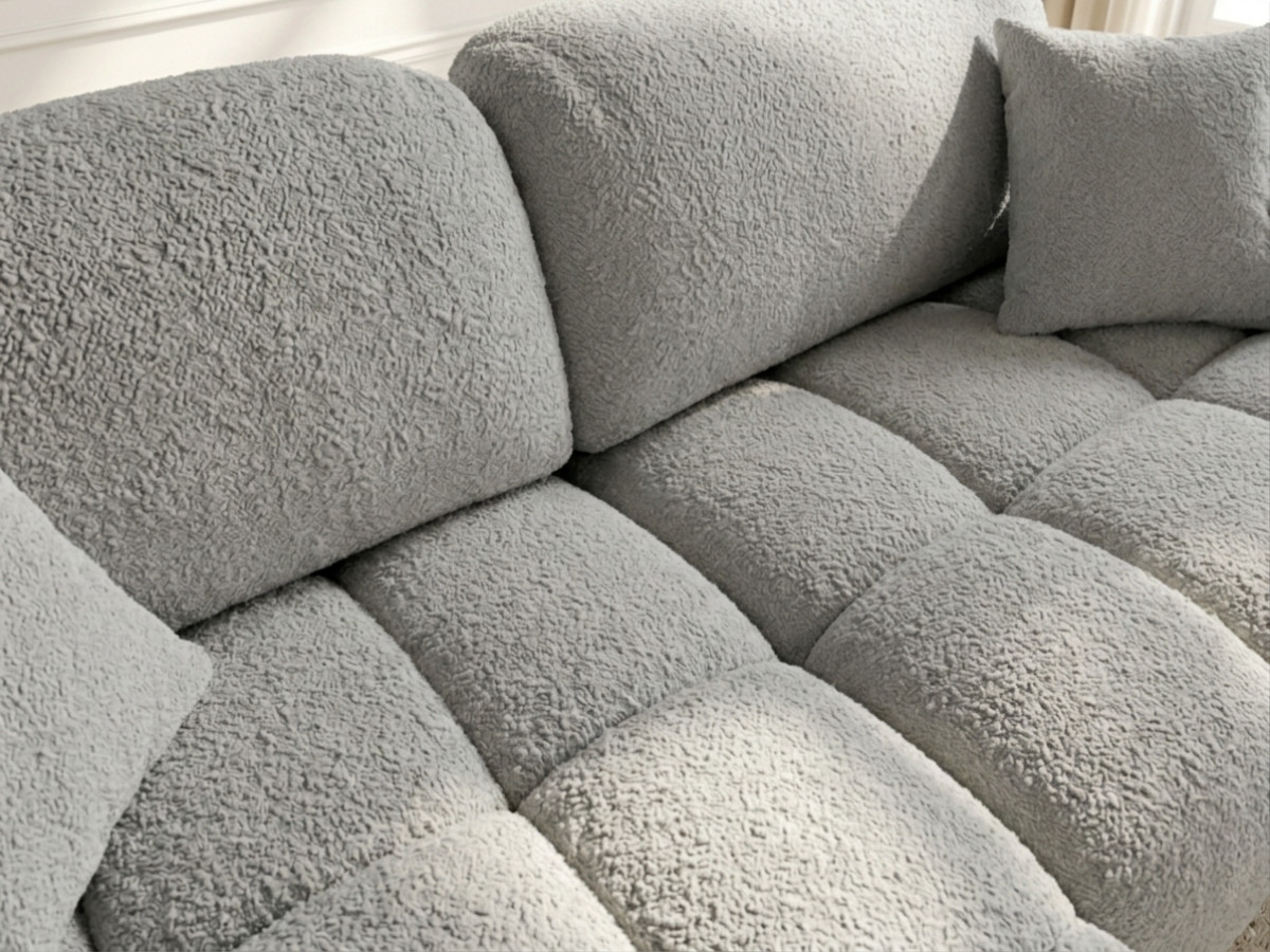 Canapé d'angle réversible MADISON tissu texturé