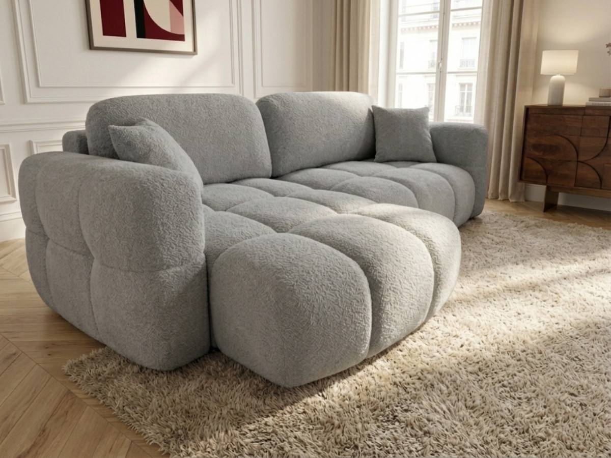 Canapé d'angle réversible MADISON tissu texturé
