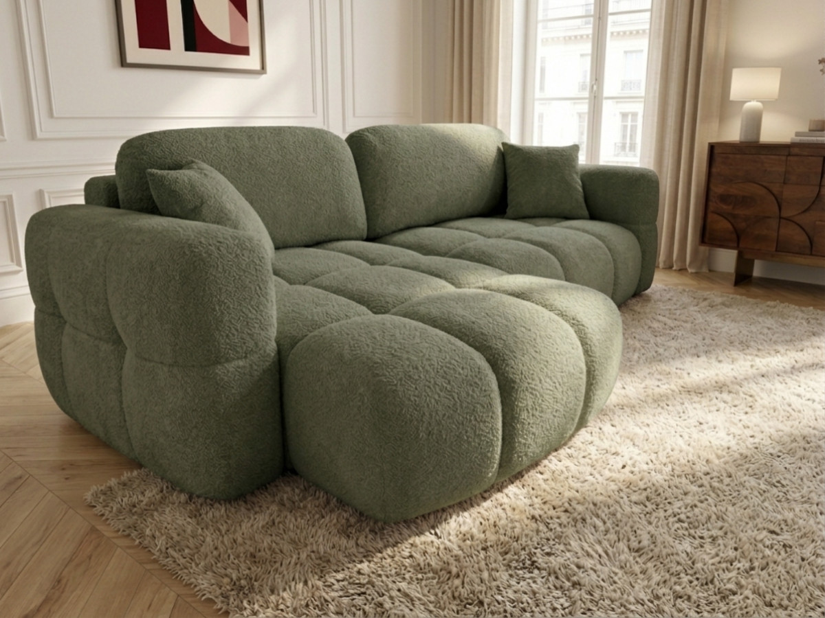 Canapé d'angle réversible MADISON tissu texturé