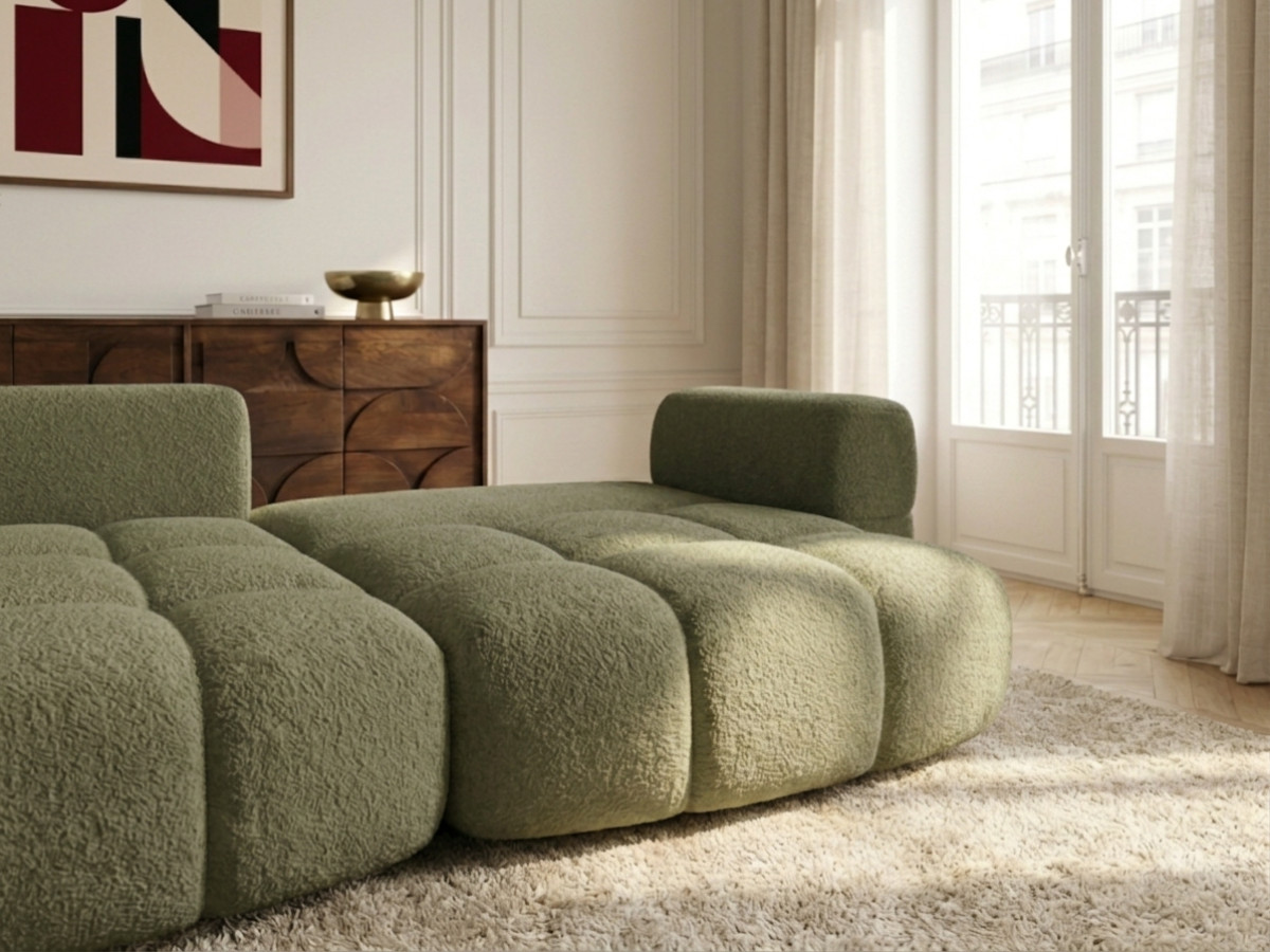 Canapé d'angle réversible MADISON tissu texturé