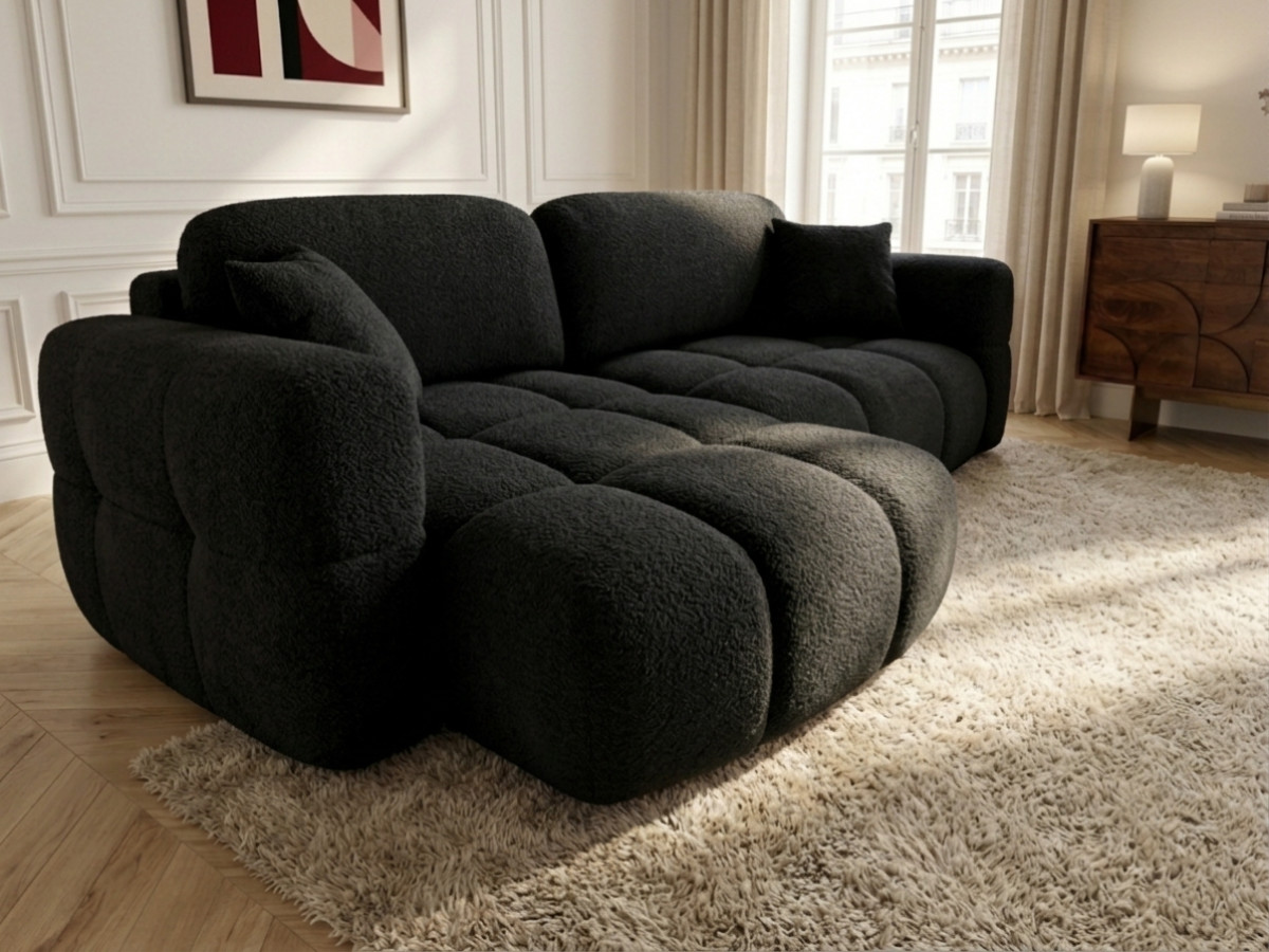 Canapé d'angle réversible MADISON tissu texturé