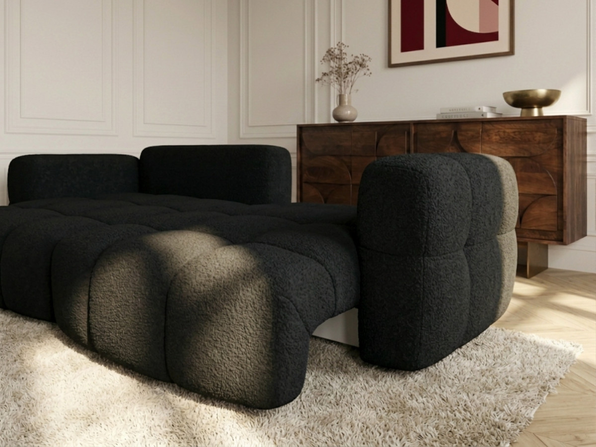 Canapé d'angle réversible MADISON tissu texturé