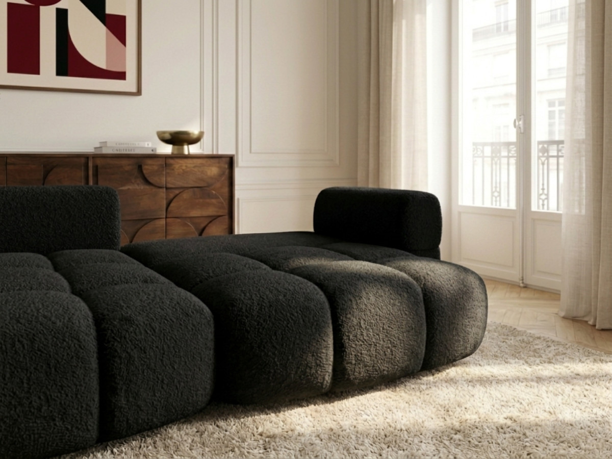 Canapé d'angle réversible MADISON tissu texturé
