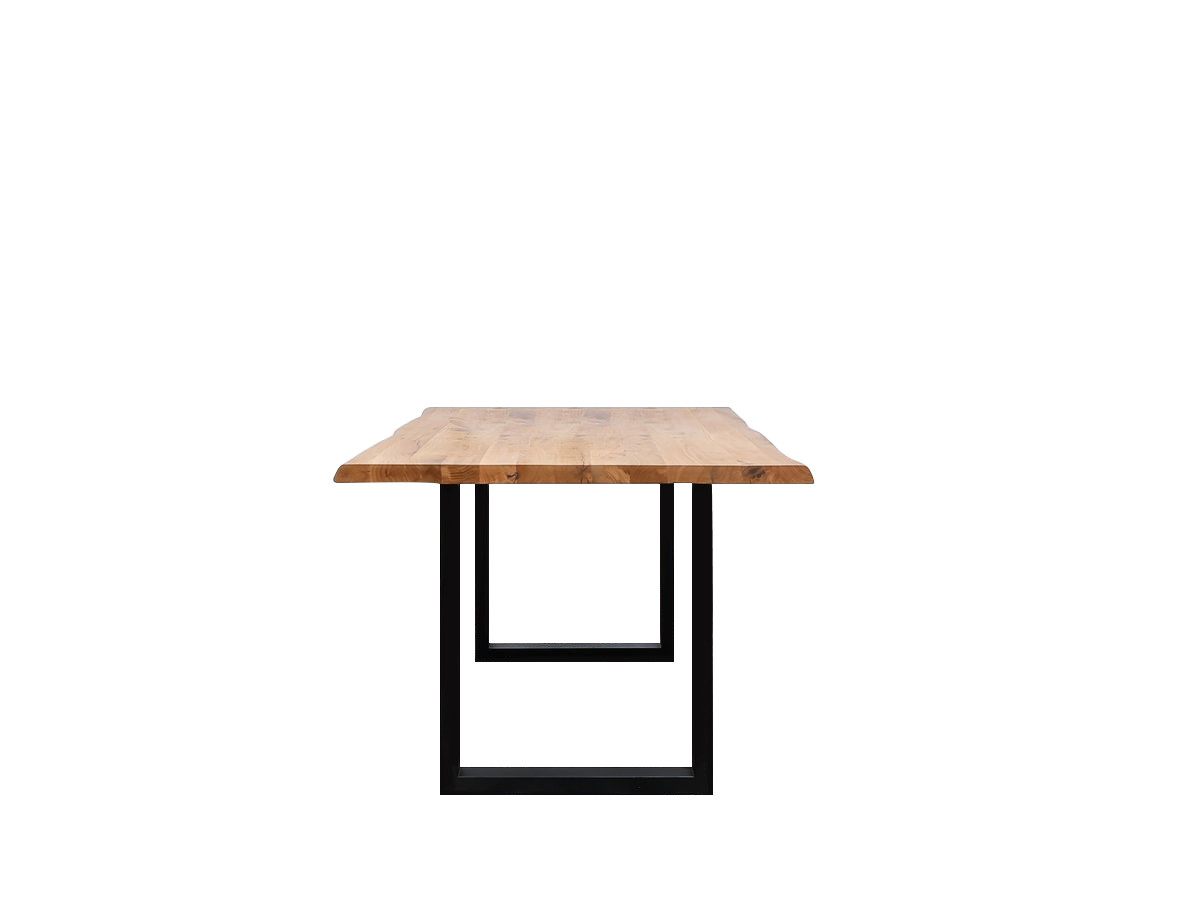 Table à manger extensible WENDY chêne massif et pieds carrés métal