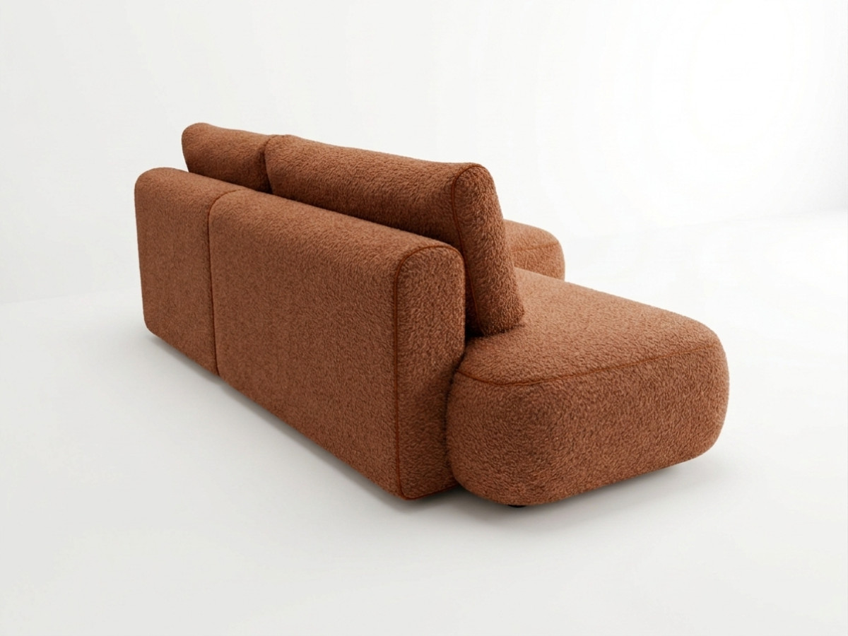 Hoekzetel TANGO, converteerbaar, in boucléstof