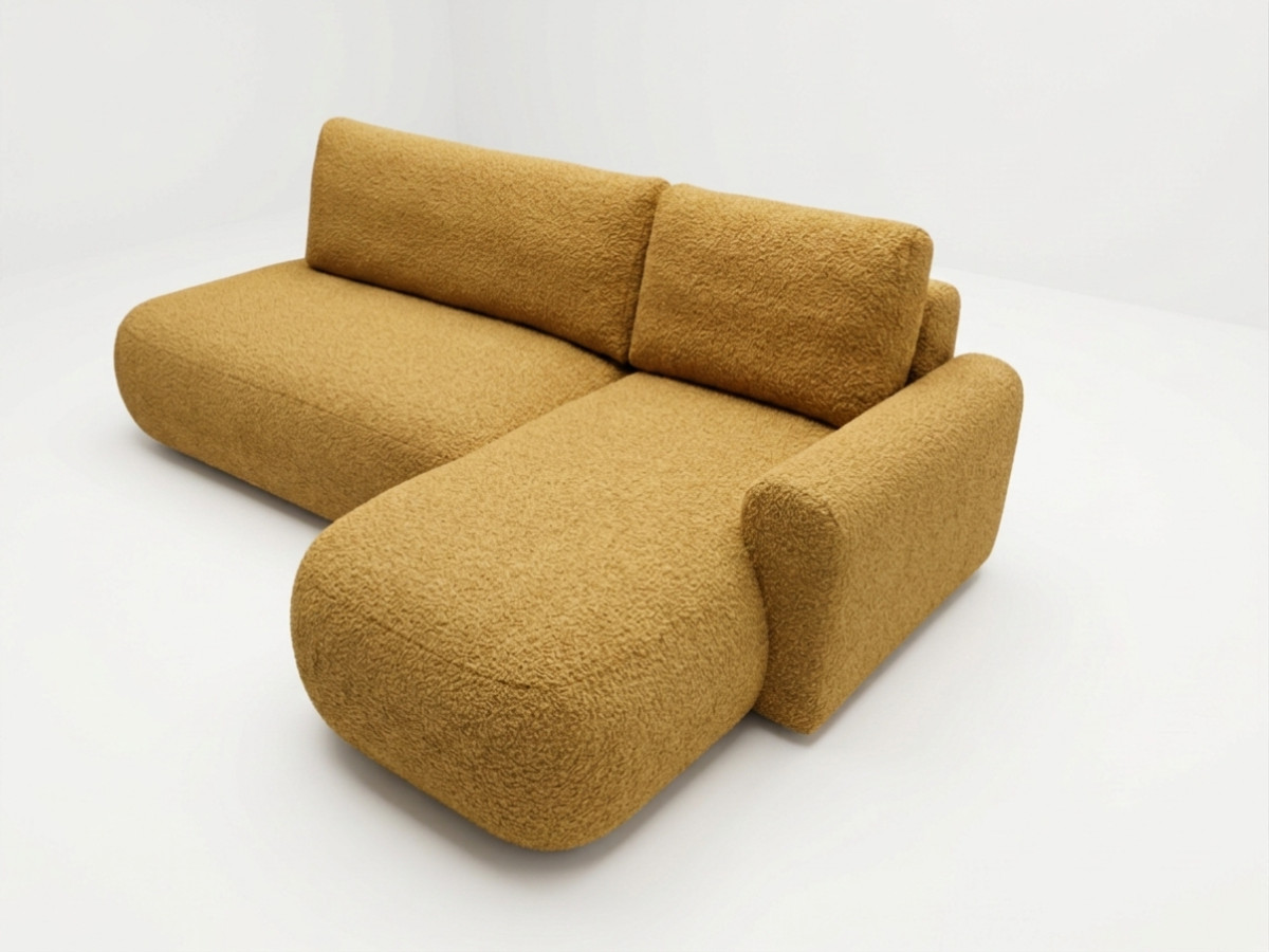 Hoekzetel TANGO, converteerbaar, in boucléstof