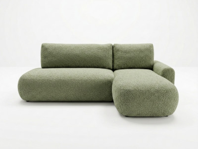 Canapé d'angle convertible TANGO tissu bouclette