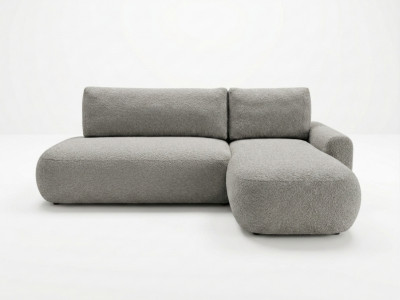 Canapé d'angle convertible TANGO tissu bouclette