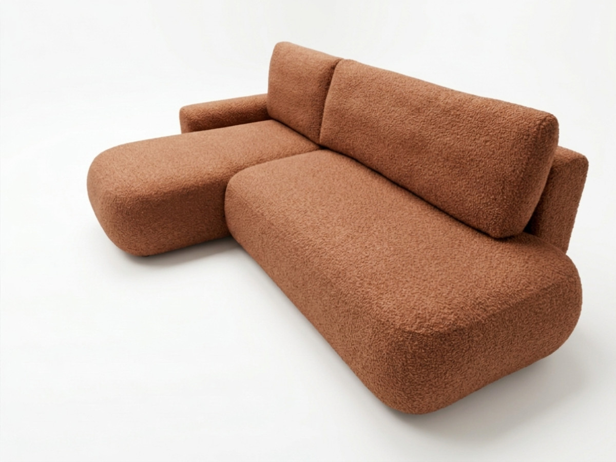 Hoekzetel TANGO, converteerbaar, in boucléstof