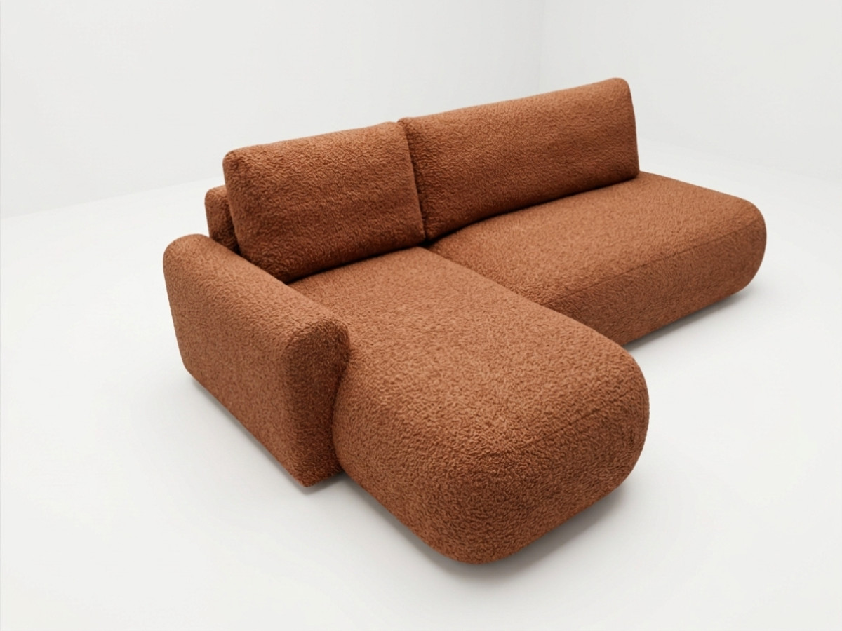 Hoekzetel TANGO, converteerbaar, in boucléstof