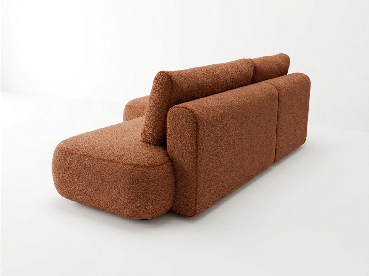 Hoekzetel TANGO, converteerbaar, in boucléstof
