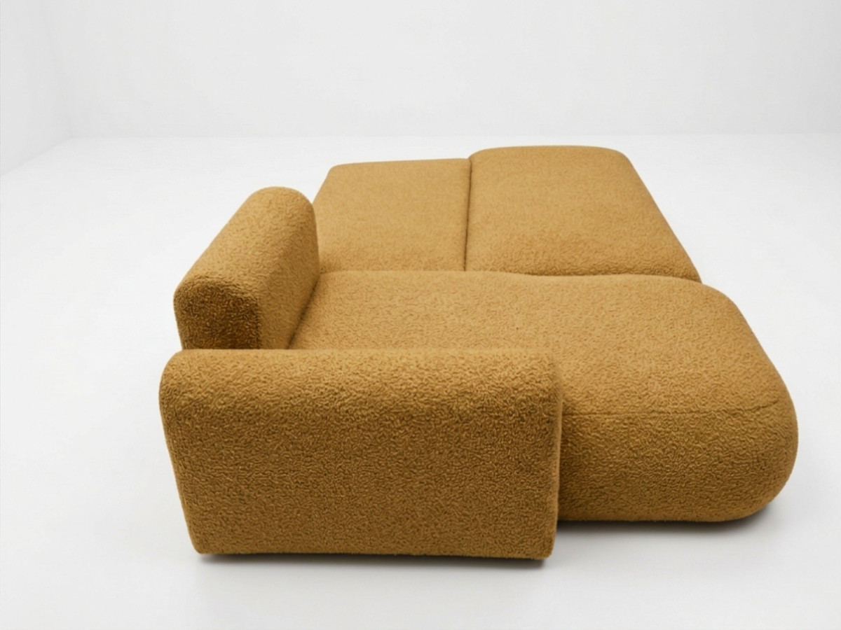 Canapé d'angle convertible TANGO tissu bouclette