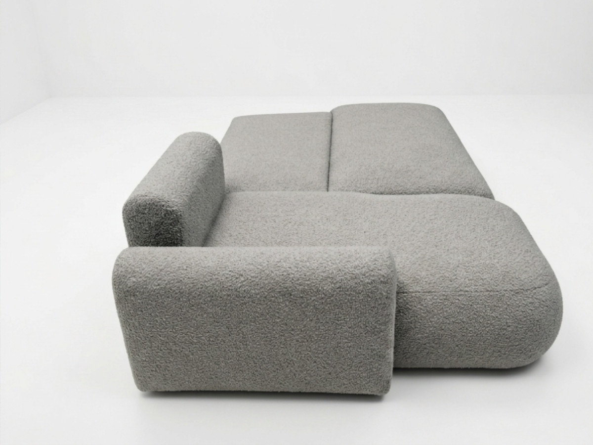 Canapé d'angle convertible TANGO tissu bouclette
