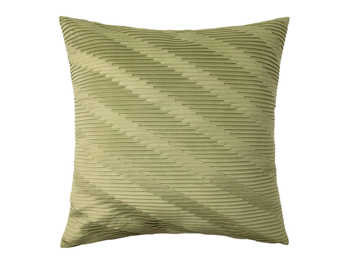 Coussin drapé velours BOYLE vert — vue 3