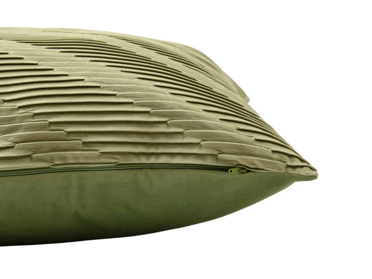 Coussin drapé velours BOYLE vert — vue 6