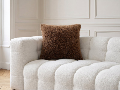 Coussin fausse fourrure mouton PEEBLES