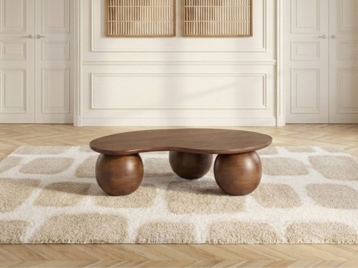 Table basse 107 cm AMANDINE bois massif de manguier