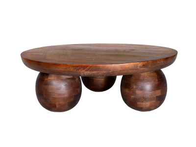 Table basse D.100 cm ALINE bois massif de manguier