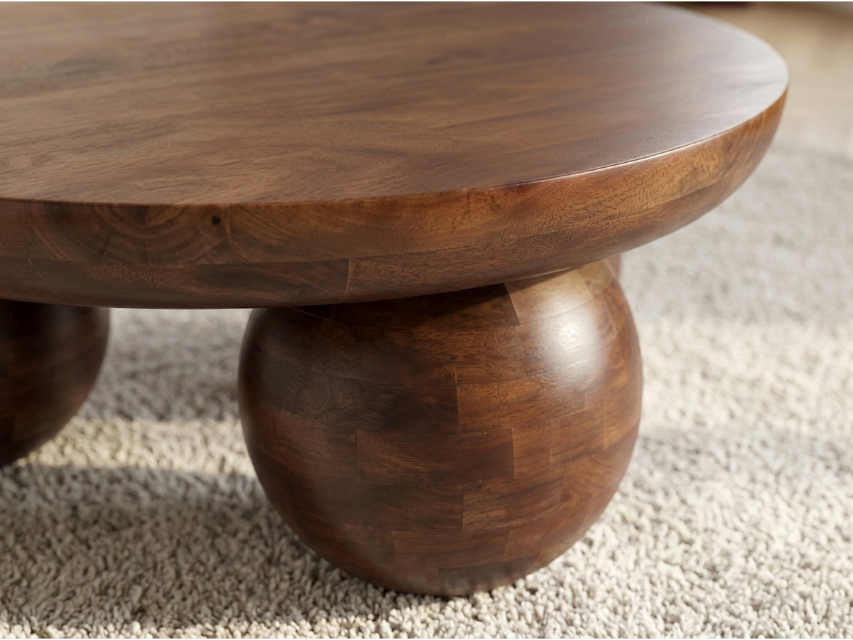 Salontafel D.100 cm ALINE massief mangohout