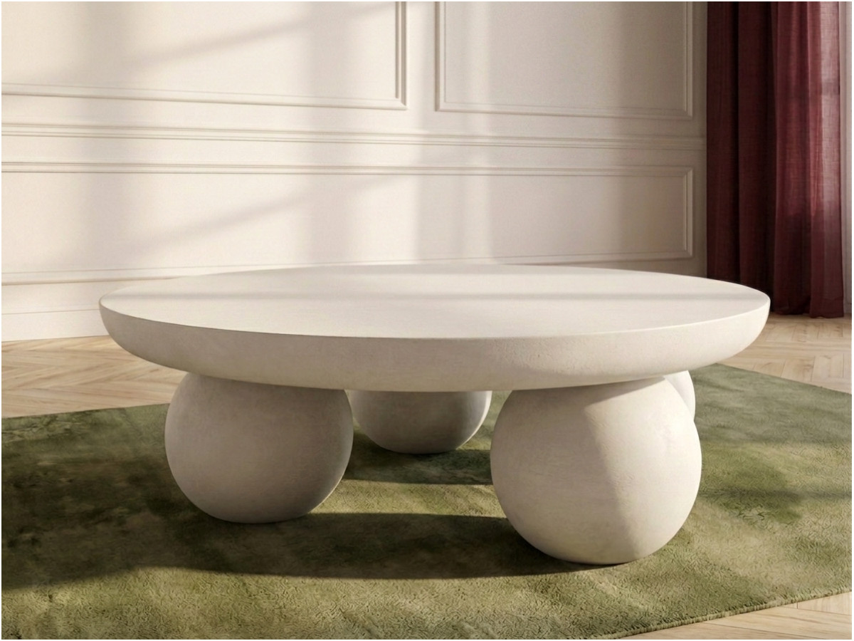 ALINE salontafel D.90 cm ronde poten