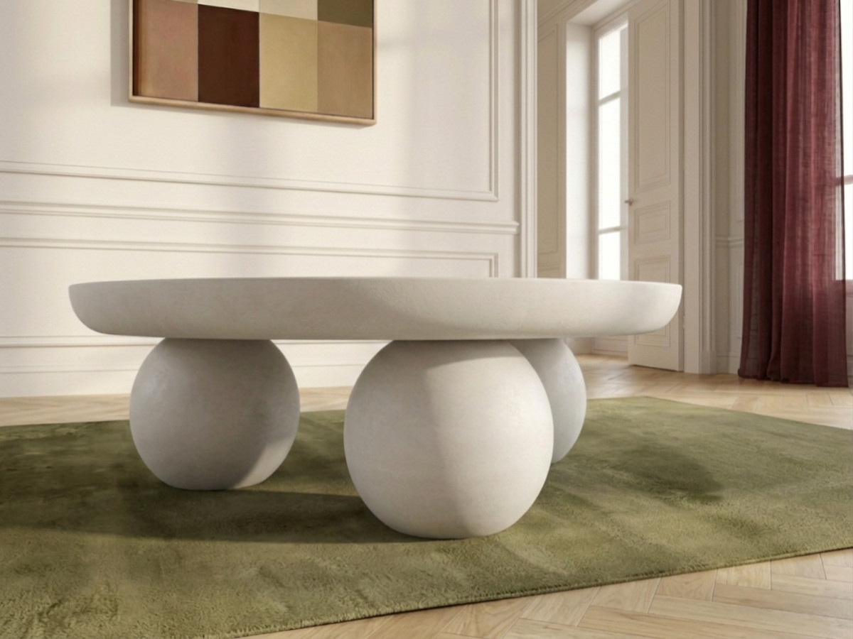 ALINE salontafel D.90 cm ronde poten