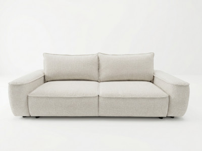 Canapé droit convertible 3 places HONORE tissu chenille