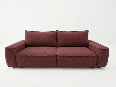 Canapé droit convertible 3 places HONORE tissu chenille
