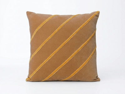 Coussin rayé velours ABERDEEN