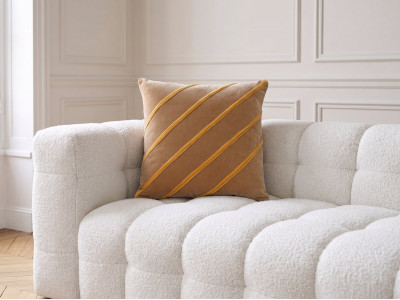 Coussin rayé velours ABERDEEN
