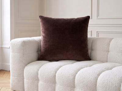 Coussin velours brodé MELROSE